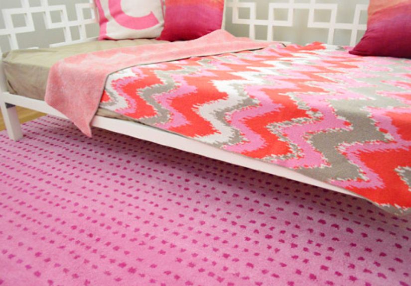 A Fun Pink Polka Dot Rug For The Playroom