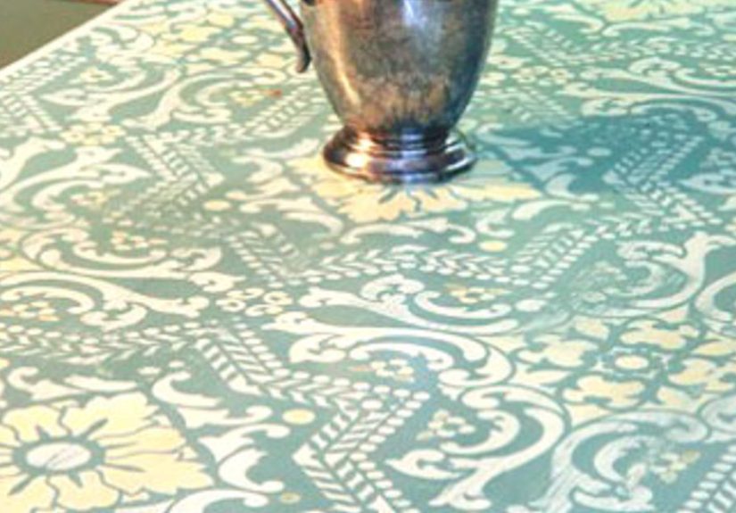 Dumpster Table Gets a Stencil and Chalk Paint Makeover