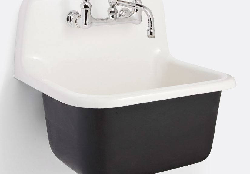 Grizzly Cast Iron Utility Sink with Drain and Faucet