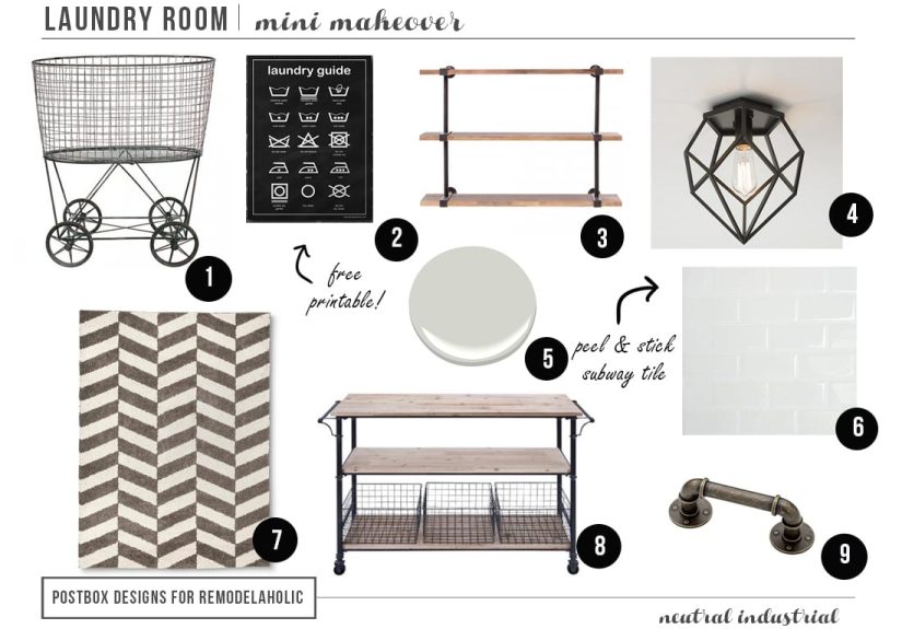 Industrial Laundry Room: Mini Makeover