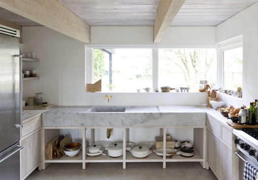 Kitchen of the Week: A Monumental Marble Countertop