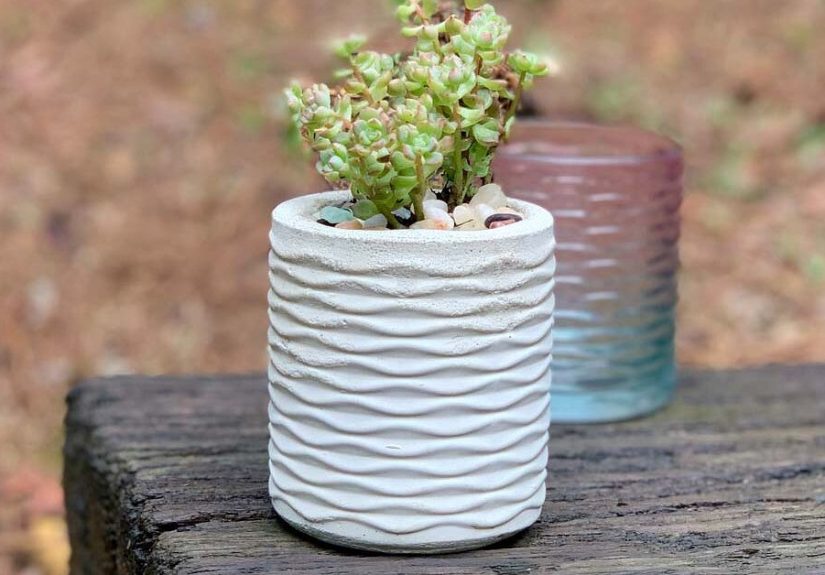 Make A Silicone Mold For A Textured Cement Planter