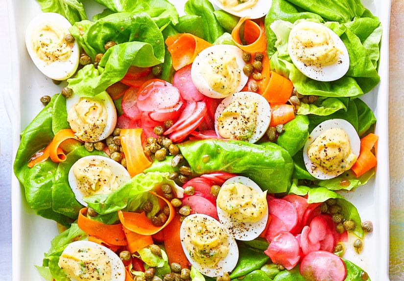 Deviled Egg and Pickled Vegetable Salad