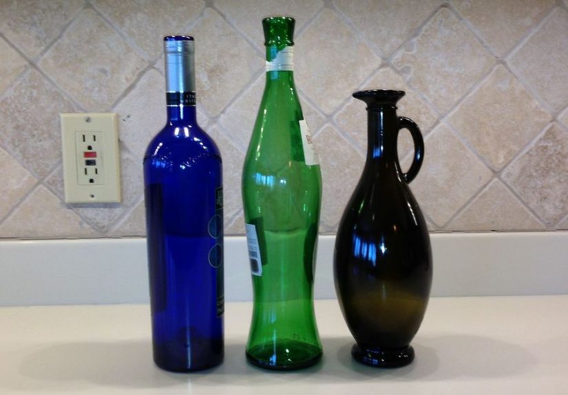 DIY Slumped Bottles Become a Backsplash