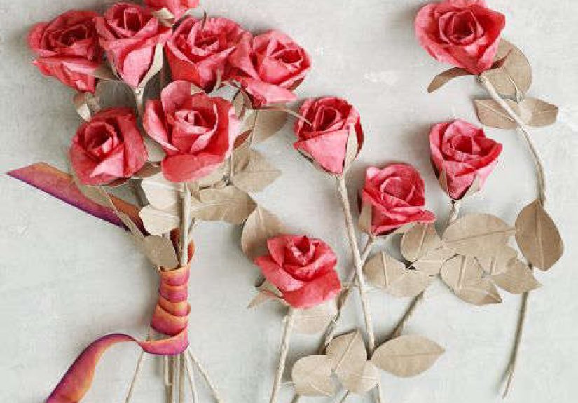 Paper Flowers - Red Rose