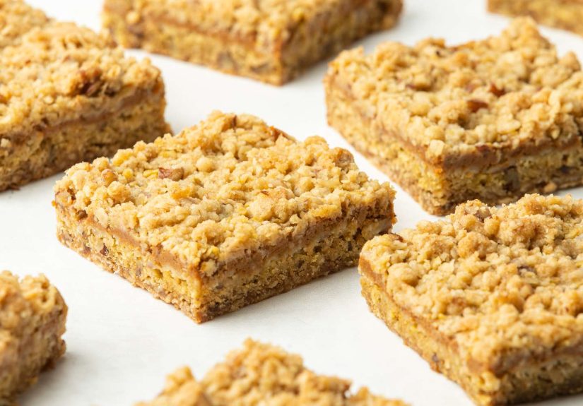 Pumpkin Squares With Oat Crust and Crumb Topping Recipe