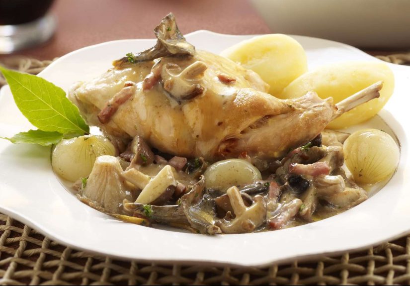 Rabbit Fricassee With Bacon Recipe
