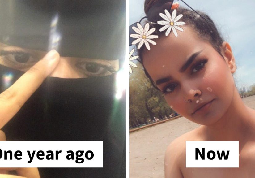 Saudi Girl Compares Pics With And Without A Niqab To Celebrate Being Free