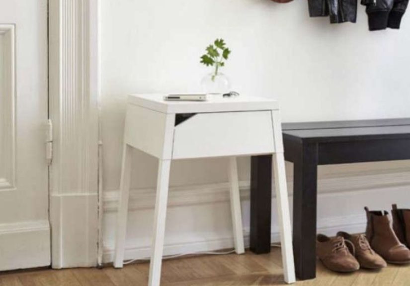 Selje Bedside Table with Wireless Charging