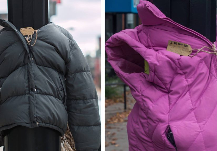 These Kids In Canada Tied Coats To Street Poles To Help Homeless Prepare For Winter