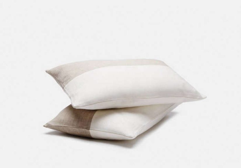 Two-Texture Toss Pillow - Colorblock Pillow