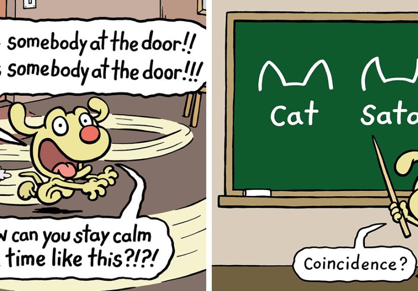 Artist Makes 30 Hilarious One-Panel Comics About A Cute Dog And His Daily Dilemmas