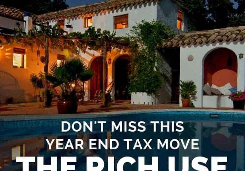 Don't forget this great year end tax strategy that rich people use to pay less taxes