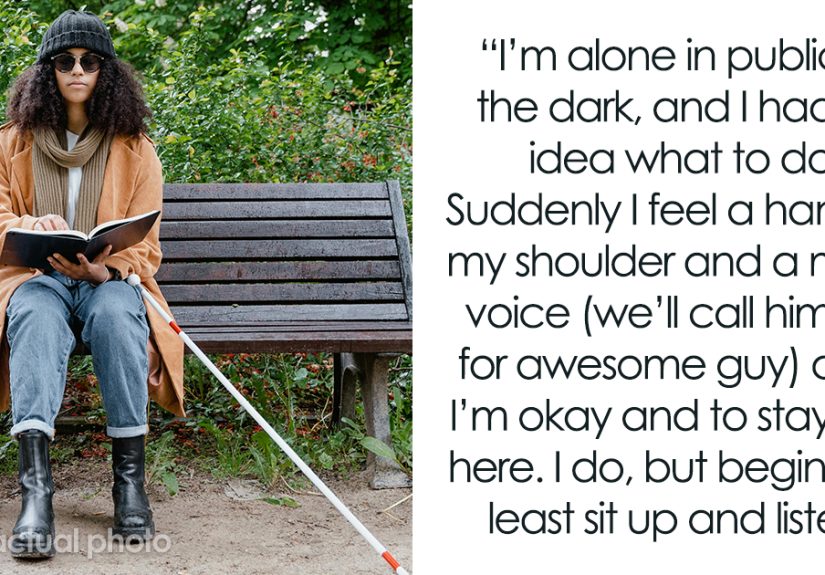 Entitled Mom Gets Mad At Blind Lady For Accidentally Bumping Into Son, Lets Kid Steal Lady's Cane