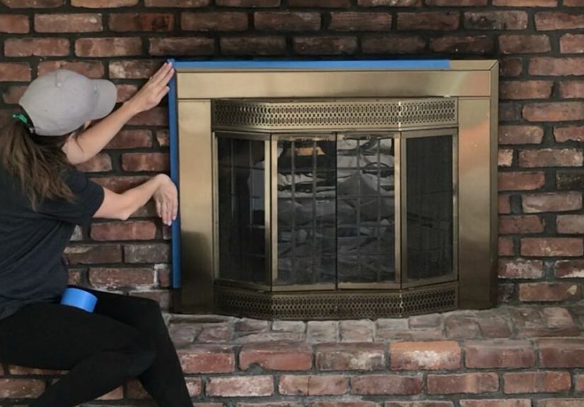 How to Paint a German Schmear Fireplace Makeover DIY