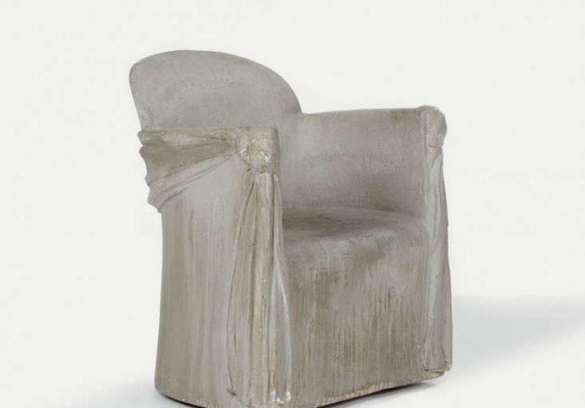 Jonathan Burden Cast Plaster Resin Armchair