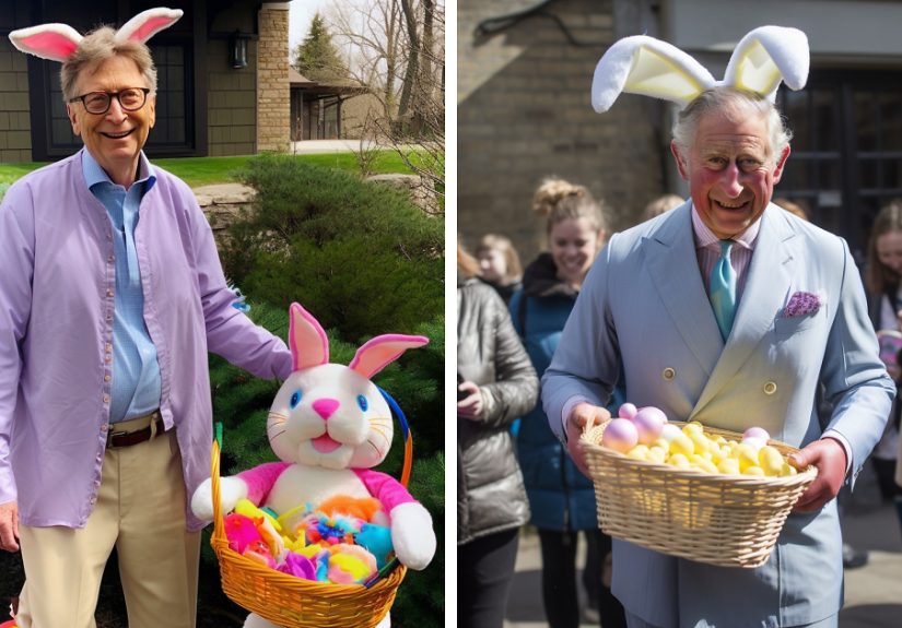 24 Images Of Unlikely Celebrities Dressed Up For Easter Made With The Help Of Artificial Intelligence