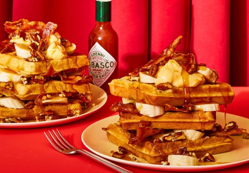 Best Waffles With Spicy Glazed Bacon and Pecans Recipe - How To Make Waffles With Spicy Glazed Bacon and Pecans