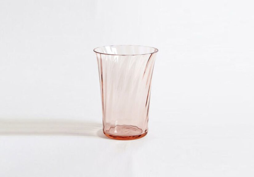 Concave Vase - Swirl - Rose
