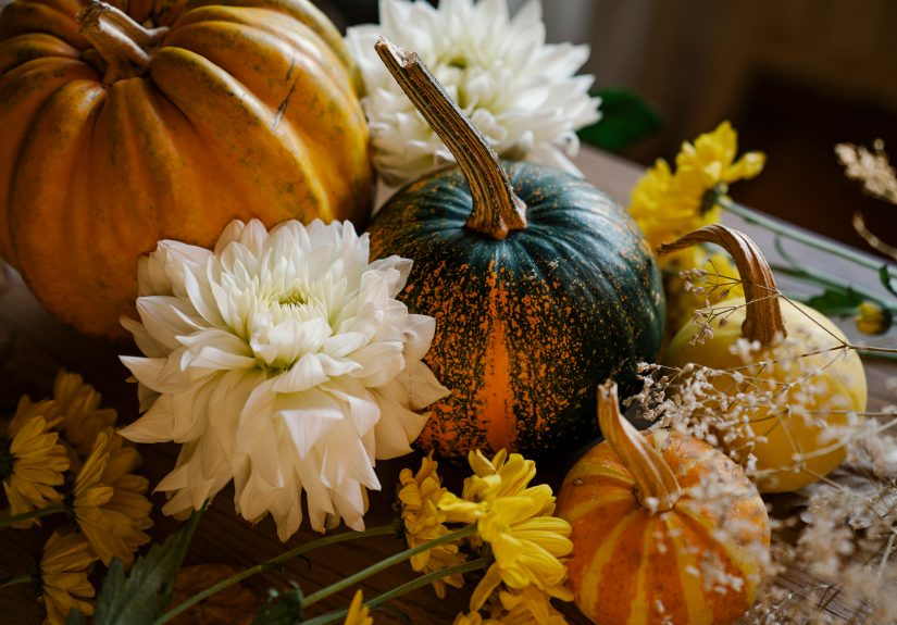Give Pumpkins a Fresh Look with Dried Flowers This Fall (No Carving Required!)