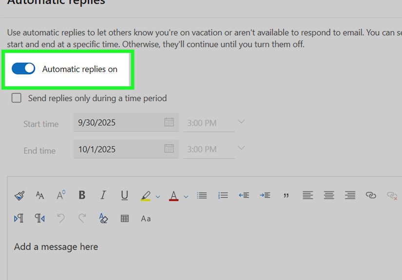 How to Set an Out of Office Message in Microsoft Teams
