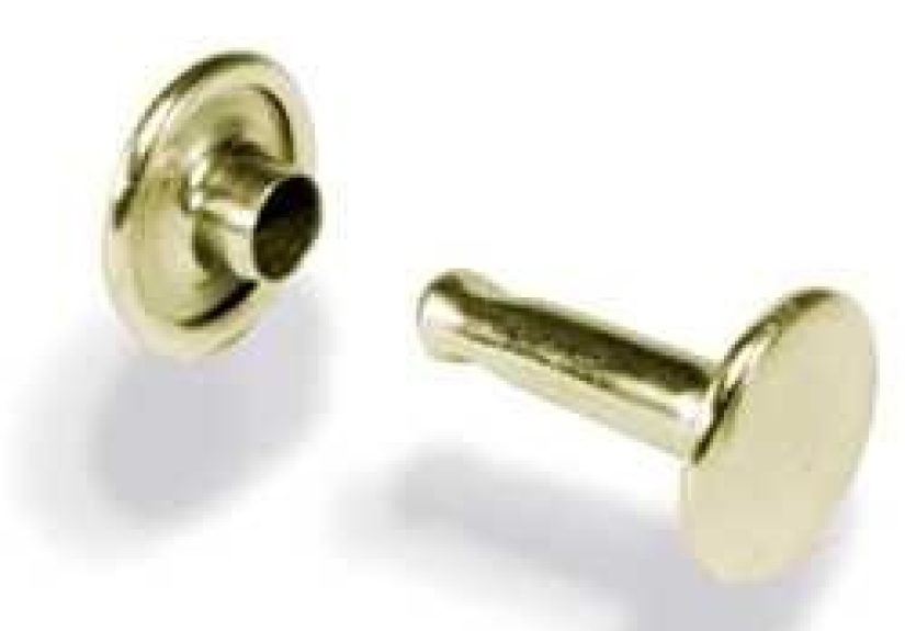Solid Brass Double Cap Rivets