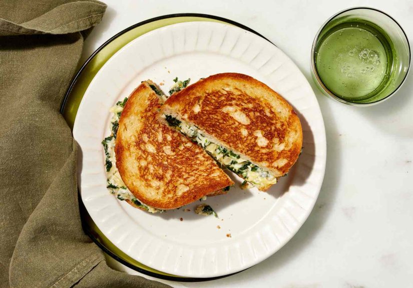 Spinach and Artichoke Grilled Cheese Sandwiches Recipe