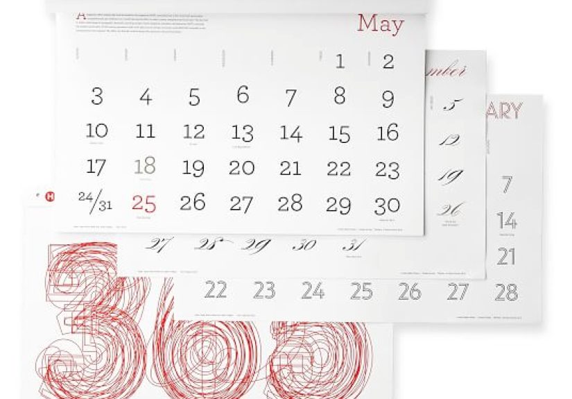 Studio Hinrichs 2015 Typography Calendar