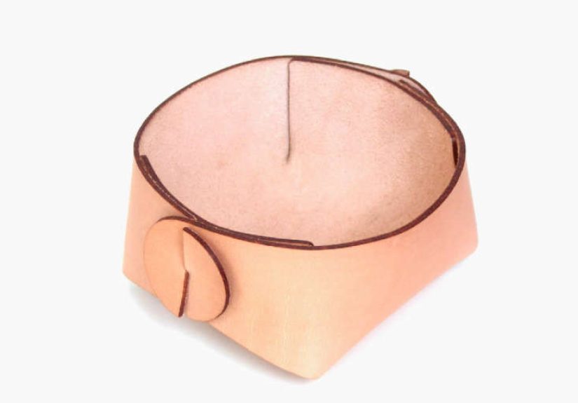 Large Storage Leather Basket