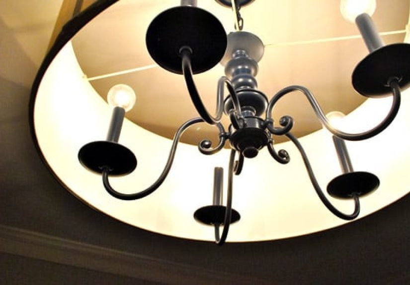 Upgrading An Old Chandelier With Paint & A New Shade